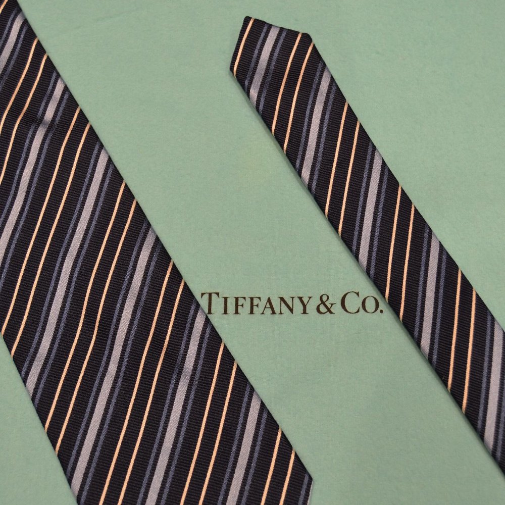 Tiffany & Co Striped Silk Tie